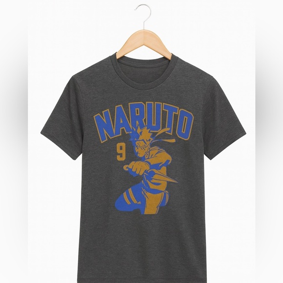 Naruto Shippuden Collection 9 2007 T-Shirt Men's Size Large Gray and Orange - Picture 1 of 2